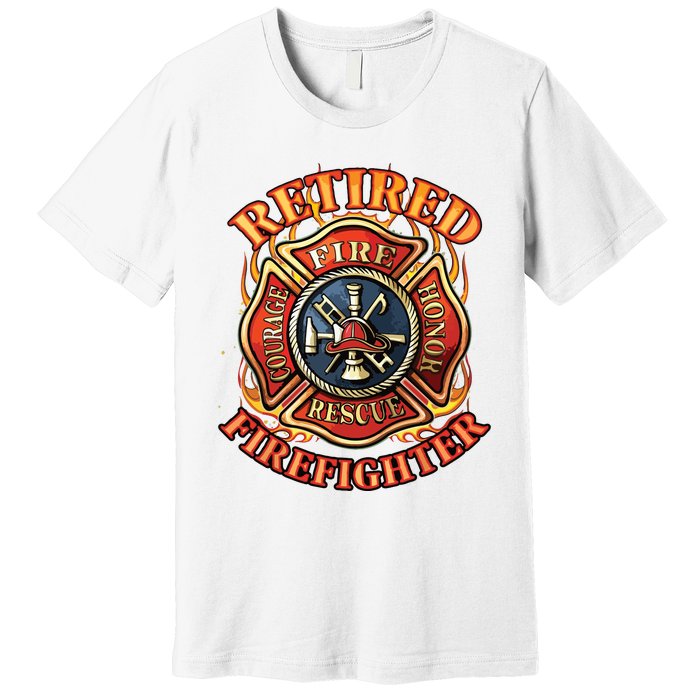 Retired Firefighter Gift Fireman Retirement Party Gift Premium T-Shirt