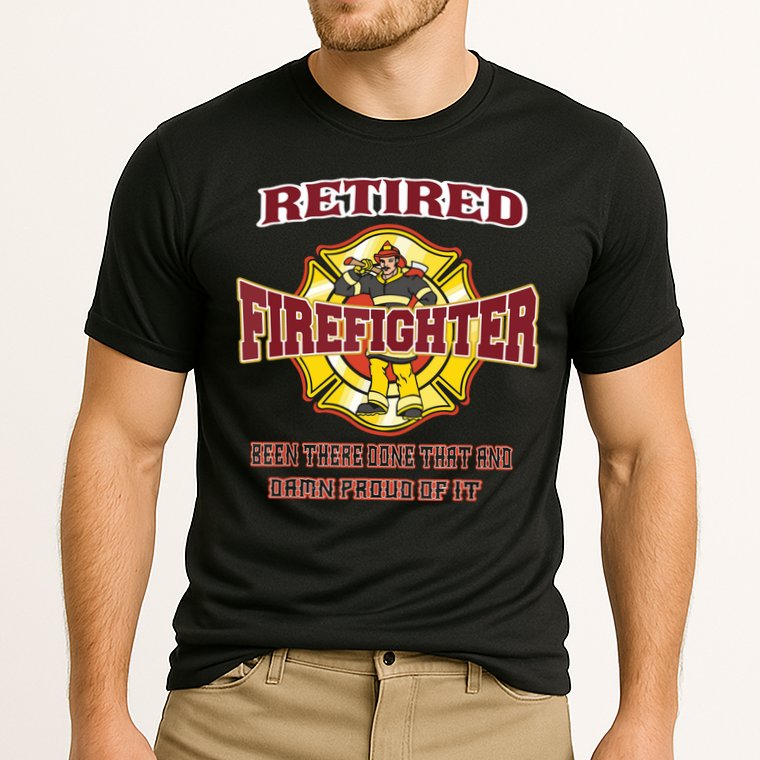 Retired Firefighter Gift For Fireman Fire Fighter Cooling Performance Crew T-Shirt