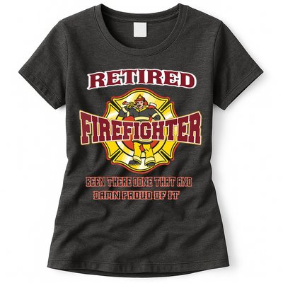 Retired Firefighter Gift For Fireman Fire Fighter Womens T-Shirt