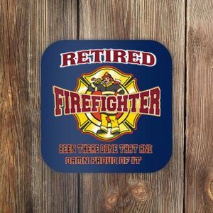 Retired Firefighter Gift For Fireman Fire Fighter Coaster