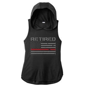 Retired Firefighter Gifts Firefighter Retirement Gifts Ladies PosiCharge Tri-Blend Wicking Draft Hoodie Tank