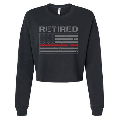 Retired Firefighter Gifts Firefighter Retirement Gifts Cropped Pullover Crew