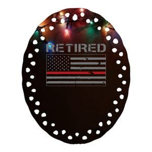 Retired Firefighter Gifts Firefighter Retirement Gifts Ceramic Oval Ornament