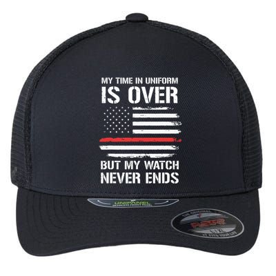 Retired Firefighter Gifts Shirts Thin Red Line Flexfit Unipanel Trucker Cap