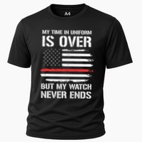 Retired Firefighter Gifts Shirts Thin Red Line Cooling Performance Crew T-Shirt