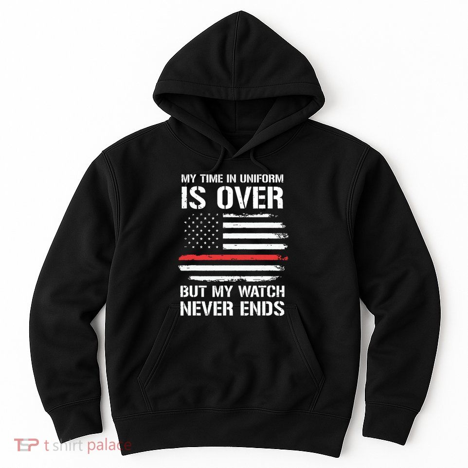 Retired Firefighter Gifts Shirts Thin Red Line Hoodie