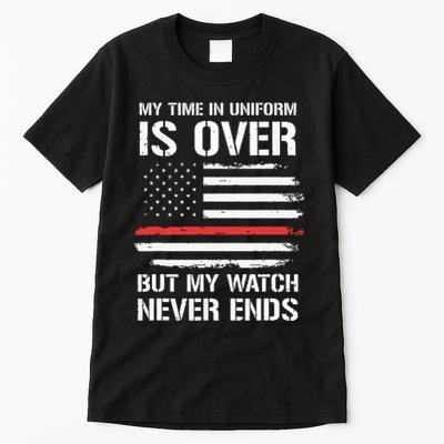 Retired Firefighter Gifts Shirts Thin Red Line Tall T-Shirt