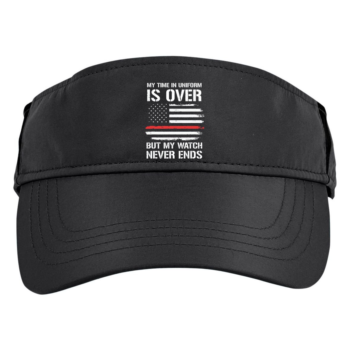 Retired Firefighter Gifts Shirts Thin Red Line Adult Drive Performance Visor