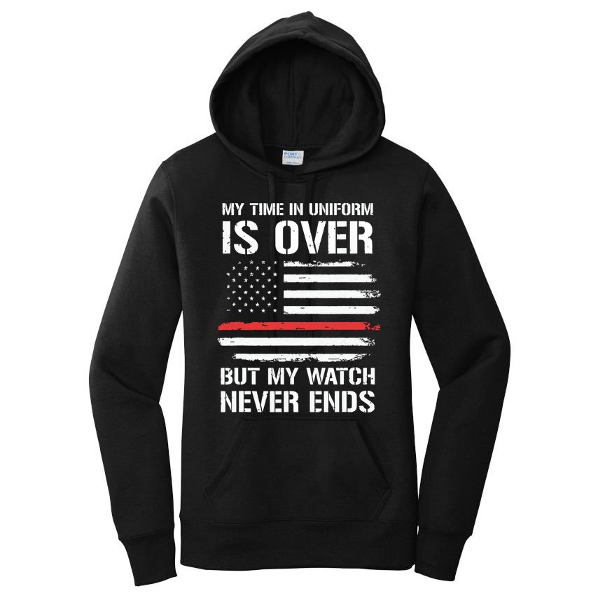 Retired Firefighter Gifts Shirts Thin Red Line Women's Pullover Hoodie