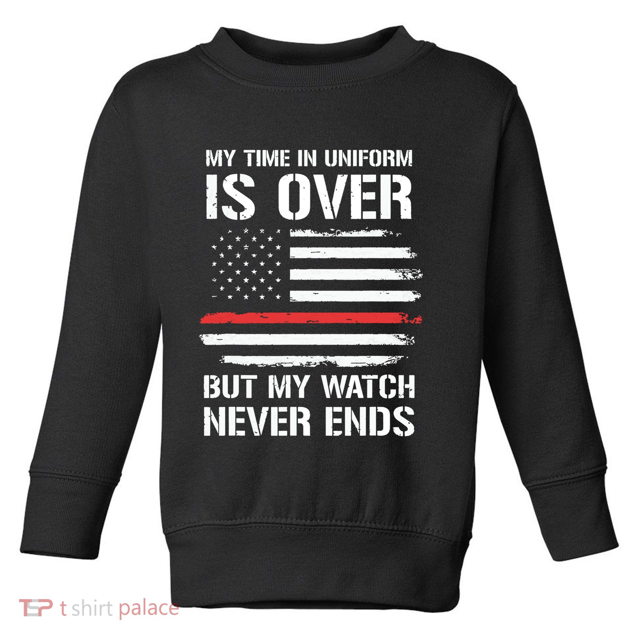 Retired Firefighter Gifts Shirts Thin Red Line Toddler Sweatshirt