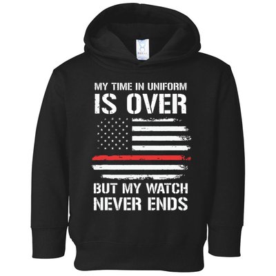 Retired Firefighter Gifts Shirts Thin Red Line Toddler Hoodie