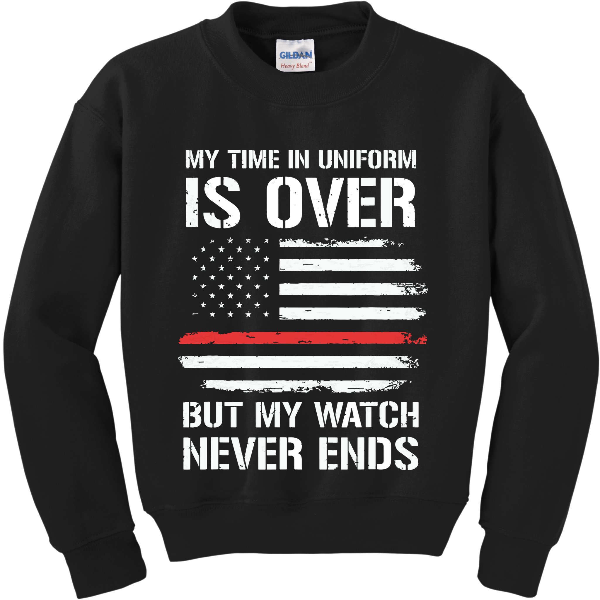 Retired Firefighter Gifts Shirts Thin Red Line Kids Sweatshirt