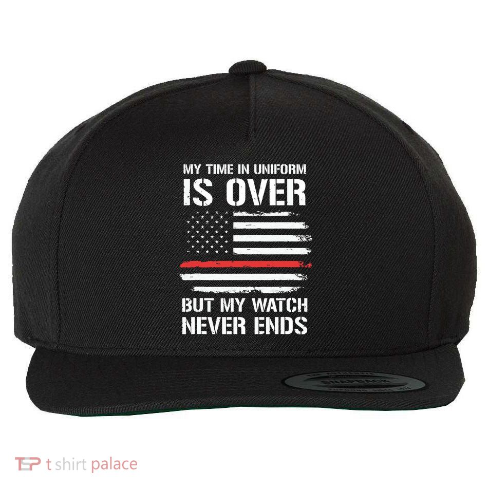 Retired Firefighter Gifts Shirts Thin Red Line Wool Snapback Cap