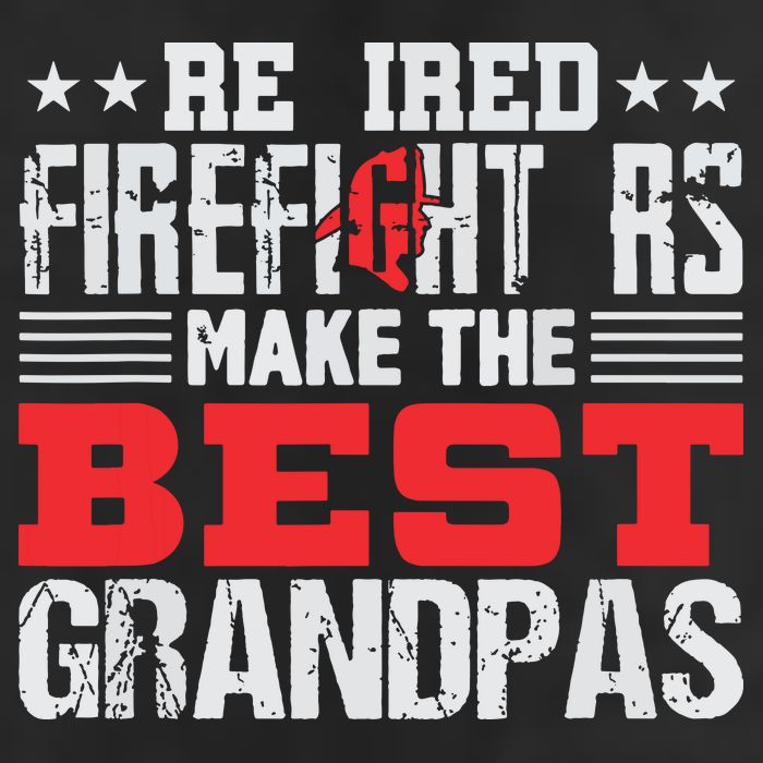 Retired Firefighter Grandpa Fireman Retirement Gift 7 Panel Mesh Trucker Snapback Hat