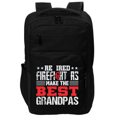 Retired Firefighter Grandpa Fireman Retirement Gift Impact Tech Backpack
