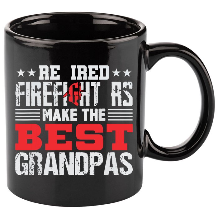 Retired Firefighter Grandpa Fireman Retirement Gift 11oz C Handle Ceramic Mug