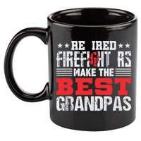 Retired Firefighter Grandpa Fireman Retirement Gift 11oz C Handle Ceramic Mug