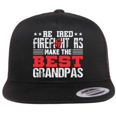 Retired Firefighter Grandpa Fireman Retirement Gift Flatbill Hat