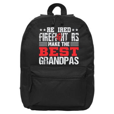 Retired Firefighter Grandpa Fireman Retirement Gift 16 in Basic Backpack