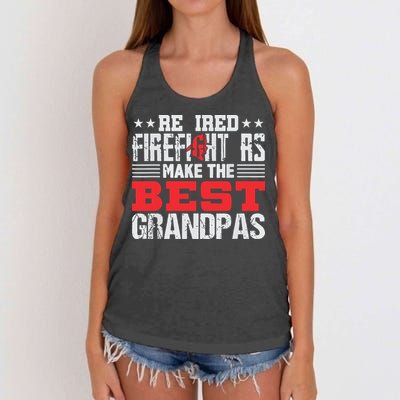 Retired Firefighter Grandpa Fireman Retirement Gift Women's Knotted Racerback Tank