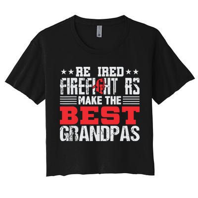 Retired Firefighter Grandpa Fireman Retirement Gift Crop Top