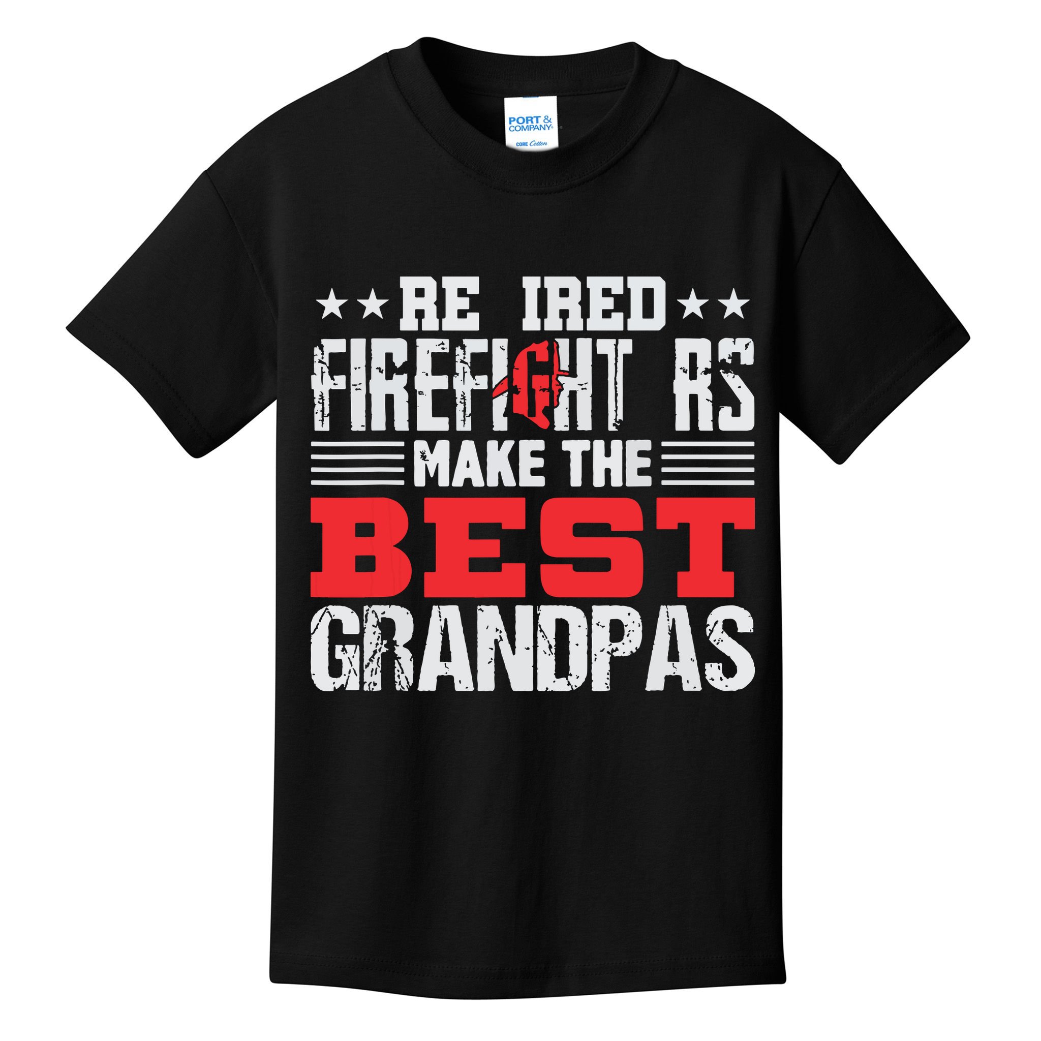 Retired Firefighter Grandpa Fireman Retirement Gift Kids T-Shirt