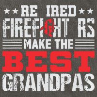 Retired Firefighter Grandpa Fireman Retirement Gift Cotton Canvas Backpack