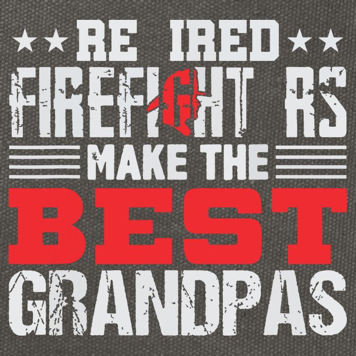 Retired Firefighter Grandpa Fireman Retirement Gift Cotton Canvas Backpack