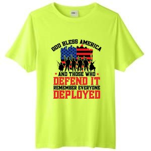 Red Friday God Bless America Military Veteran Gift Tall Fusion ChromaSoft Performance T-Shirt