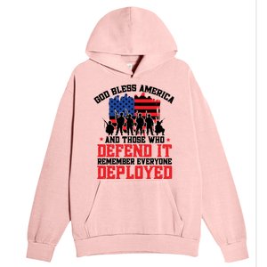 Red Friday God Bless America Military Veteran Gift Urban Pullover Hoodie