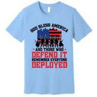 Red Friday God Bless America Military Veteran Gift Premium T-Shirt