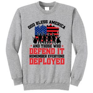 Red Friday God Bless America Military Veteran Gift Sweatshirt