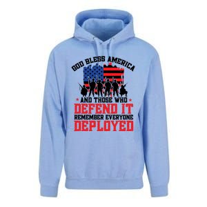 Red Friday God Bless America Military Veteran Gift Unisex Surf Hoodie