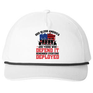 Red Friday God Bless America Military Veteran Gift Snapback Five-Panel Rope Hat