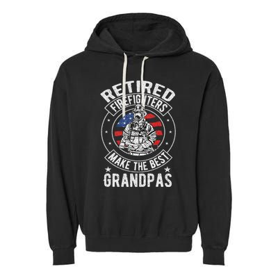 Retired Firefighter Grandpa Fireman Retirement Garment-Dyed Fleece Hoodie