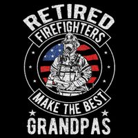 Retired Firefighter Grandpa Fireman Retirement Flexfit Unipanel Trucker Cap