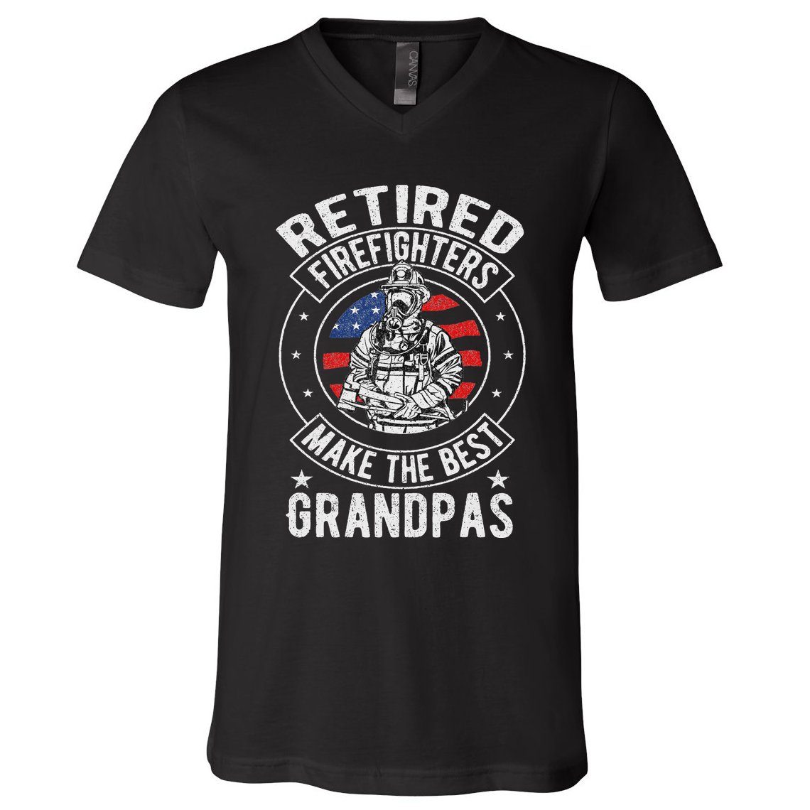Retired Firefighter Grandpa Fireman Retirement V-Neck T-Shirt