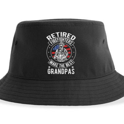Retired Firefighter Grandpa Fireman Retirement Sustainable Bucket Hat