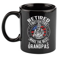 Retired Firefighter Grandpa Fireman Retirement 11oz C Handle Ceramic Mug