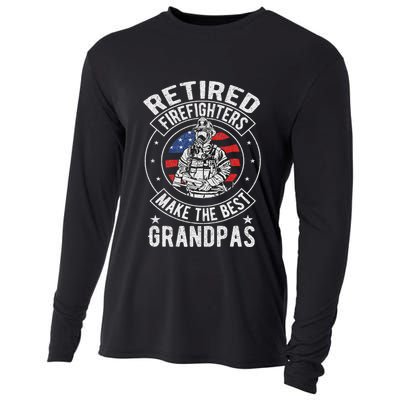 Retired Firefighter Grandpa Fireman Retirement Cooling Performance Long Sleeve Crew
