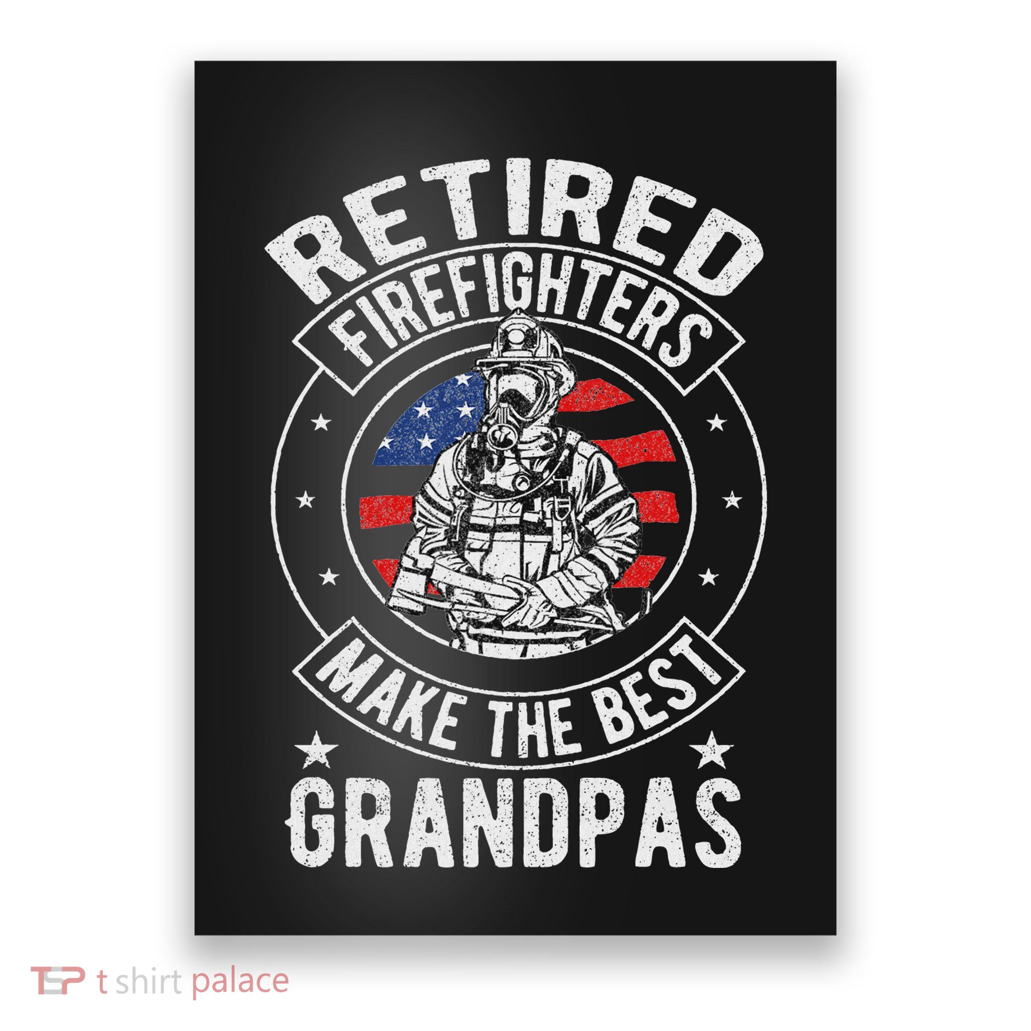 Retired Firefighter Grandpa Fireman Retirement Poster