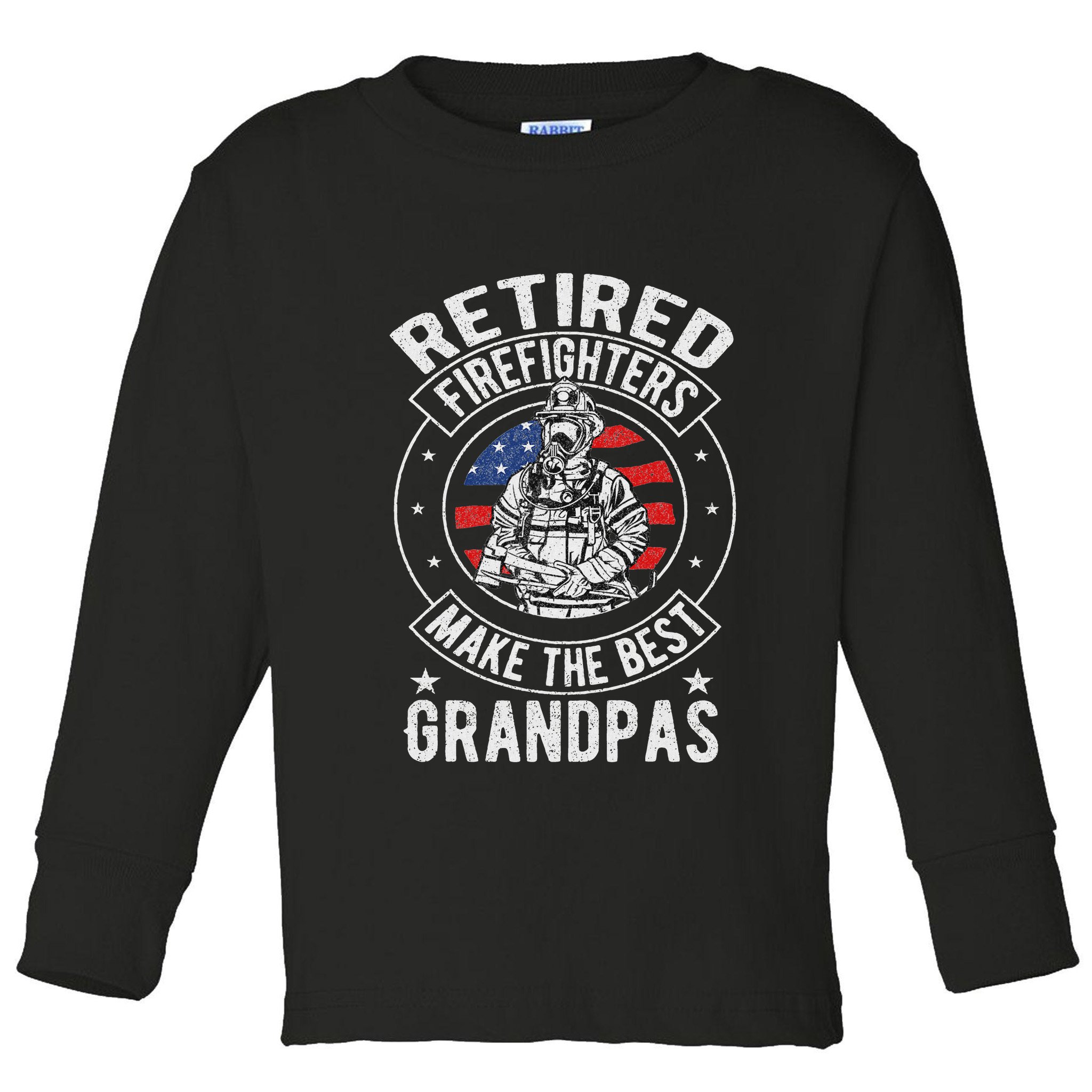 Retired Firefighter Grandpa Fireman Retirement Toddler Long Sleeve Shirt