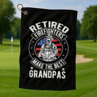 Retired Firefighter Grandpa Fireman Retirement Golf Towel