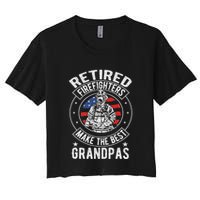 Retired Firefighter Grandpa Fireman Retirement Women's Crop Top Tee
