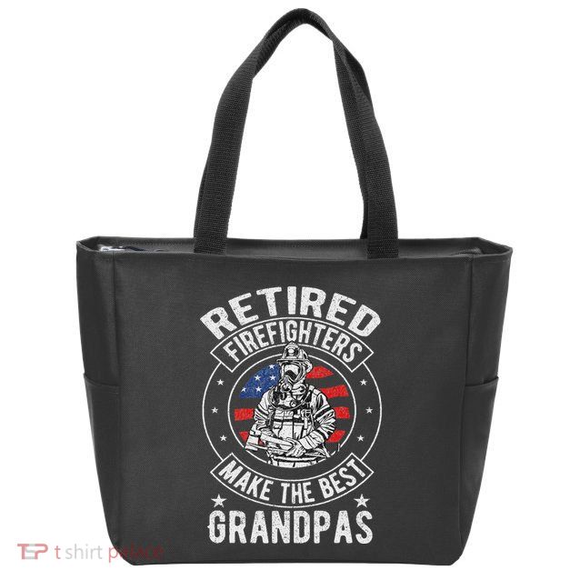 Retired Firefighter Grandpa Fireman Retirement Zip Tote Bag