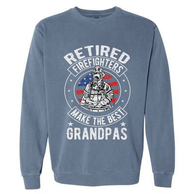 Retired Firefighter Grandpa Fireman Retirement Garment-Dyed Sweatshirt