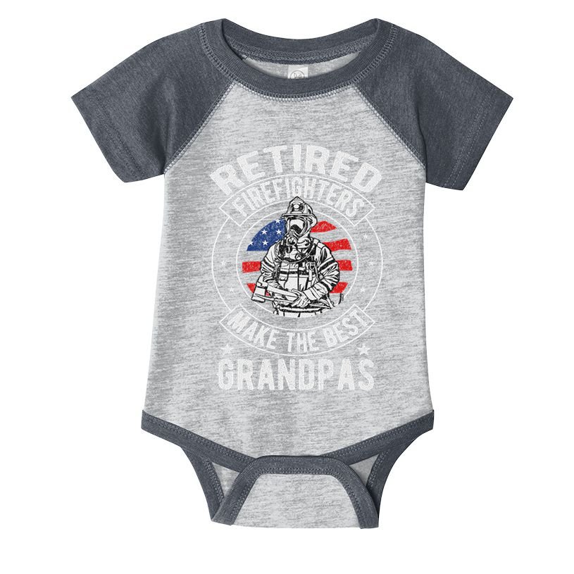 Retired Firefighter Grandpa Fireman Retirement Infant Baby Jersey Bodysuit