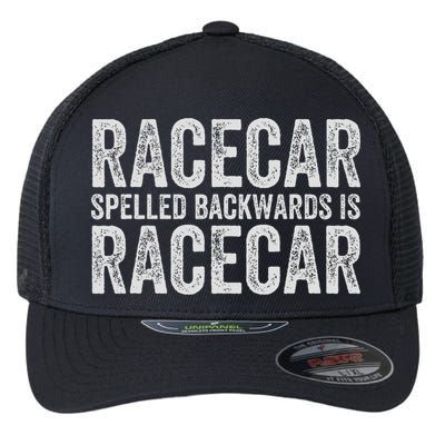 Racecar For Gift Mechanic Fast Race Car Racing Funny Flexfit Unipanel Trucker Cap