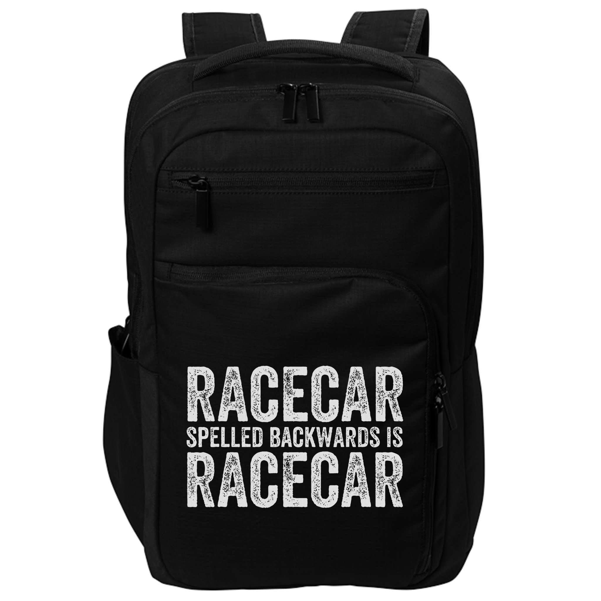 Racecar For Gift Mechanic Fast Race Car Racing Funny Impact Tech Backpack
