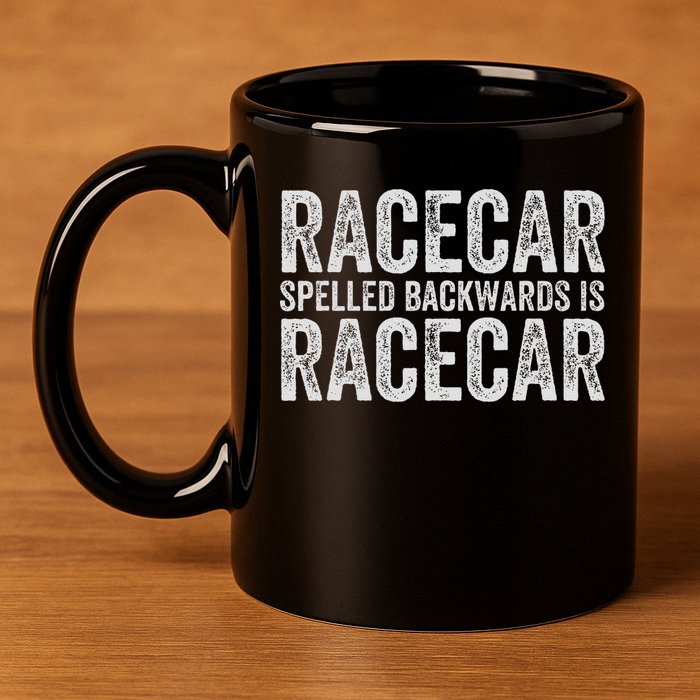 Racecar For Gift Mechanic Fast Race Car Racing Funny 11oz C Handle Ceramic Mug